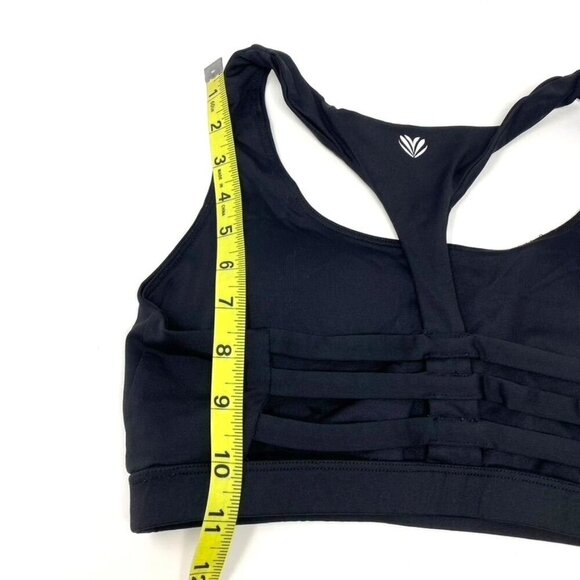 Forever 21 Sports Bra T-Back Ladder Back Padded Cups Size Medium Black - Picture 10 of 10
